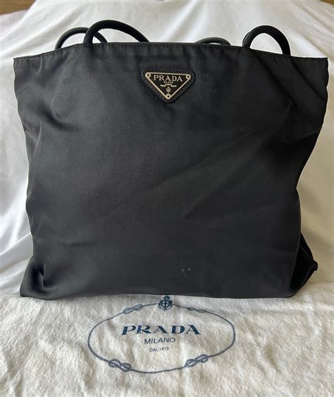 prada classic nylon tote|Prada nylon tote military.